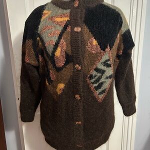 Bellini Vintage Brown Wool blend Cardigan L